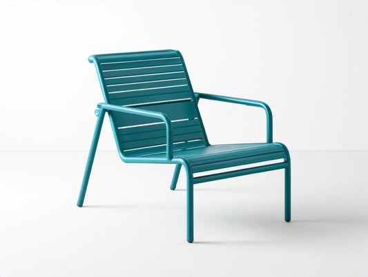 Turkusowe krzesło ogrodowe stalowe z podłokietnikami 72 x 75 x 82 cm